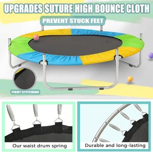 Children's Hexagonal Blue Metal Bounce Bed with Safety Net Solid Pattern for Indoor Use 19-24M Baby Jump <b>Trampoline</b> China - Product Image 4