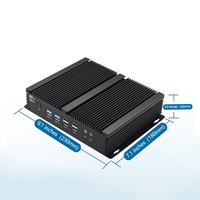Ordinateur embarqué Adipcom MFC-4000, Intel Core I5-4278U, 8 Go de RAM, 6 ports RS232, DDR3L, WIFI, sans ventilateur, ordinateur de bureau industriel multimédia noir