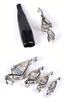 Clip de fixation pour câble en acier noir avec mousqueton à ressort, support de câble robuste, fixation multi-tailles pour la gestion des câbles