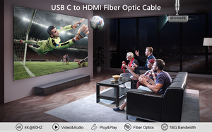 <span class=keywords><strong>C</strong></span>âble QGeeM USB <span class=keywords><strong>C</strong></span> vers HDMI 2.0 4K60Hz, plaqué or, en aluminium tressé, Plug & Play pour MacBook, ordinateur portable, téléphone, moniteur, téléviseur, projecteur - Product Image 5