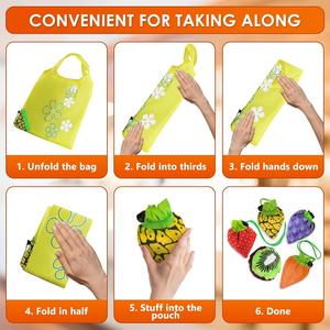 Sac de courses promotionnel pliable et portable, couleur unie, sac de rangement triangulaire, sac de courses personnalisé respectueux de l'environnement - Product Image 5