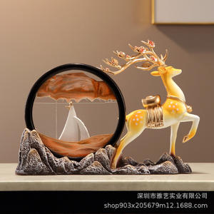 Nouveau style chinois un cerf sous le vent sables mouvants paysage ornement décoration salon meuble TV entrée bureau ouverture cadeau - Product Image 4
