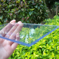 Feuille de polycarbonate transparente pour serre Ning E, polycarbonate pour toit et fenêtre, panneau de polycarbonate solide transparent à revêtement dur