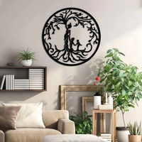 Décoration murale moderne en fer forgé Arbre de Vie Mère avec enfants, Décoration intérieure, Panneau familial