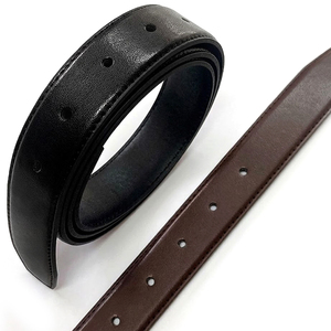 Sangle de ceinture de remplacement en cuir de vachette véritable, fabriquée en Corée, 30 mm, 5 trous, plate, 130 cm, sans boucle, logo personnalisé, modèle OEM 5H-30-130-Plate - Product Image 6