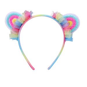 New Simple Style Children's Hairband Girly <b>Sweet</b> Cute Fabric Cat Ear Headwear Headband for Kids - Product Image 5