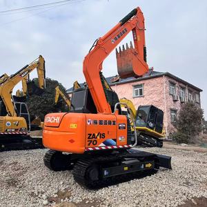 Hitachi ZX70 Secondhand Excavator Orange Rubber <b>Track</b> Hydraulic Diesel Engine Gearbox Motor PLC Hydraulic Pump 7 Ton - Product Image 1
