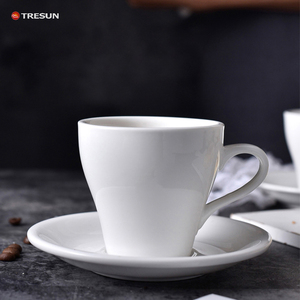 Biểu Tượng Tùy Chỉnh Espresso Đỏ Đen Trắng Gốm Trà Giá Rẻ <span class=keywords><strong>Mini</strong></span> Trắng Sứ Cappuccino Cốc Cà Phê Đặt Với Đĩ<span class=keywords><strong>a</strong></span> Cho Khách Sạn - Product Image 2