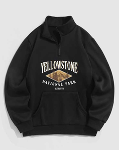 <span class=keywords><strong>Zaful</strong></span> เสื้อสเวตเตอร์มีฮู้ดสำหรับผู้ชาย, เสื้อมีฮู้ดแบบสวมหัวมีฮู้ดผ้าขนแกะมีตัวอักษรภูเขาลำลองปักลายกราฟิก - Product Image 5