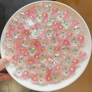 Acrylique coloré dessin animé hibou Patch coccinelle escargot perles en vrac pour bricolage téléphone chaîne matériel pince à cheveux autocollant accessoires - Product Image 5