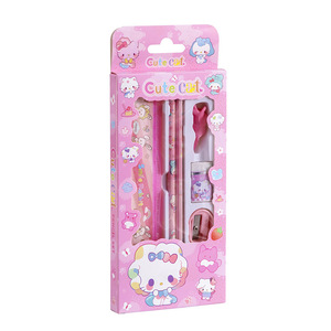 Set di cancelleria di lusso in scatola regalo con portapenne, temperino, righello per la scuola primaria, l'asilo e l'apprendimento. - Product Image 5