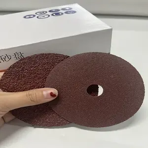 Disco de lixa para madeira e metal de polimento de fibra de óxido de alumínio 125 mm