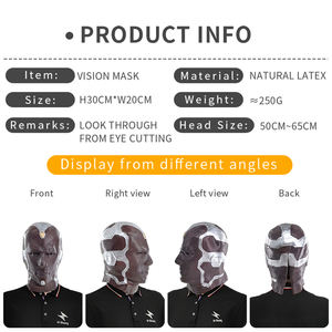 Halloween Cosplay Superhéroe Visión Máscara de látex <span class=keywords><strong>Marvel</strong></span> Headgear Casco Spiderman Hulk Iron Man Máscara - Product Image 3