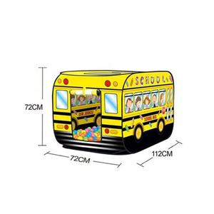 Tente de jeu pour enfants en forme de bus scolaire, pliable, pour intérieur et extérieur, avec 50 balles océaniques - Product Image 2