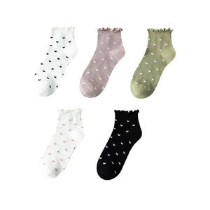 Calzini alla Caviglia Casual in Poliestere Ecologico per Donne e Ragazze, Comodi, Lavorati a Maglia, Antiscivolo, Colorati per la Stagione Autunnale - Product Image 1