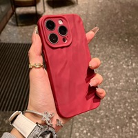 Coque de téléphone pliable en silicone tendance anti-rides pour iPhone 17 16 15 14 13 12 Pro Max, couleur bonbon douce, protection intégrale