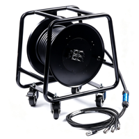 Enrouleur de câbles pour connecteurs Ethercon 6 canaux, câbles de communication réseau Cat 6 pour l'audio extérieur et les écrans LED
