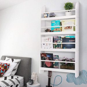Modern Children Nursery Hanging <strong>Wall</strong> Mounted Floating Storage Rack Kid Bookcase Book Shelf, Kid <strong>Bookshelf</strong> - Product Image 2