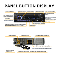 Reproductor de DVD para Autobús, Camioneta o Camión, de Bajo Precio, de un Solo DIN, con HD DVD, CD, MP3, Micrófono, FM/AM/DC 12-24V, 1 DIN