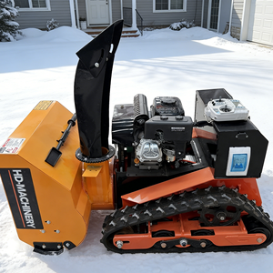 Soplador de nieve hidráulico a batería con control remoto, máquina autónoma portátil sobre orugas para invierno, con orugas, simple y plano, a gasolina - Product Image 1