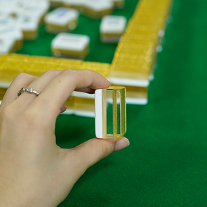 Customized Transparent Anti Peeping Acrylic Singapore <b>Mahjong</b> with Multiple Sizes and Sparkling <b>Mahjong</b> <b>Set</b> Design - Product Image 2