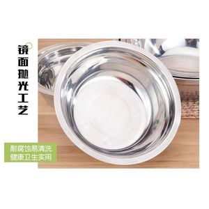 Tazón de Sopa de Acero Inoxidable con Acabado Espejo Grueso para Uso en Cocina de Hotel, Solo Lavar a Mano - Product Image 1