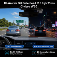 Nouvelle Caméra de Tableau de Bord Double Objectif 2026 pour Voiture, Enregistreur DVR 24h/24 HD 2K 1080P, Caméra de Tableau de Bord Double Objectif WiFi Boîte Noire