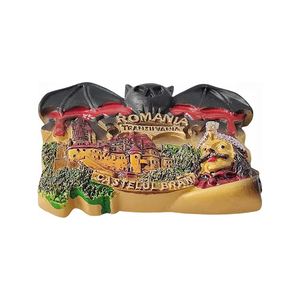 Weivista resin Romania <span class=keywords><strong>Dracula</strong></span> tủ lạnh nam châm 3D cám lâu đài transylvania quà lưu niệm handmade vẽ tay điêu khắc - Product Image 4