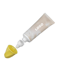 Tube Plastik 50ml 80ml dengan Lubang Berbentuk Bunga untuk Kemasan Kosmetik, Tube Kosmetik untuk Krim Wajah dan Pembersih Wajah, Tube Kosmetik dengan Logo Kustom