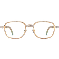 Gafas de Madera Borregls para Hombre, Diseño de Marca, 720 Diamantes, Monturas Cuadradas, Gafas Ópticas de Lujo para Mujer 17550180