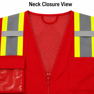 Gilet de travail haute performance sur mesure, léger, de sécurité industrielle, haute visibilité, réfléchissant - Product Image 6