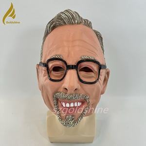 Halloween <strong>Old</strong> Man Grandpa Face Wig <strong>Old</strong> Man Mask Headpiece Halloween Costume Cosplay Wig Silicone Head Mask - Product Image 1