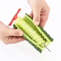 Roestvrijstalen Handmatige Spiraalsnijder Voor Groenten Salade Chopper Voor Wortelen Aardappelen Komkommers Mes Carving Tool Spiralisator