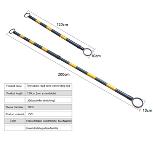 Meilleur prix : Poteau télescopique de 2 m en plastique réfléchissant pour cône de signalisation routière - Product Image 1