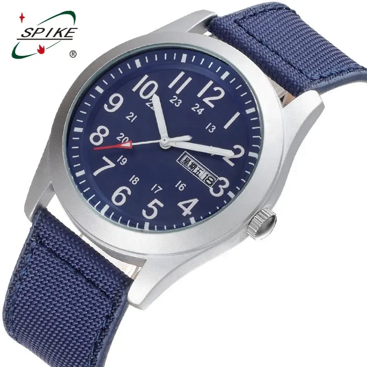 Japan Quartz movement calendar Blue Wrist Watches Men navy wrist watch