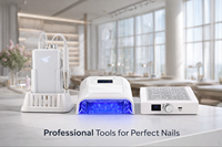 Lampe à ongles UV LED sans fil 108W avec ventilateur intégré, 42 LED, 365nm 395nm, 5200mAh, rechargeable, résistante à l'acétone, lumière de durcissement
