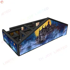 Envío gratis 10*5*2mH hecho a medida Halloween inflable casa embrujada laberinto etiqueta para la venta