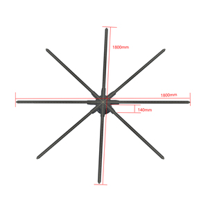นวัตกรรมใหม่ล่าสุด APP WIFI ควบคุม180เซนติเมตรขนาดใหญ่3D พัดลมโฮโลแกรมโฆษณาแสดงเครื่อง3D โฮโลแกรม Led พัดลม - Product Image 4