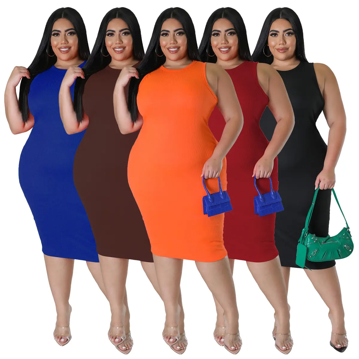 Factory Direct Price Clothes Sexy Casual Plus Size Fat Women's maxi Dresses