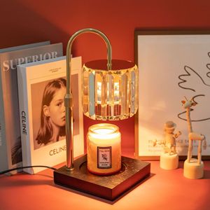 Retro LED Desk Lamp Dimming Aromatherapy Copper Bamboo Candle <strong>Warmer</strong> Multi-color Light Indoor/Outdoor Use Bedroom Bedhead Decor - Product Image 3