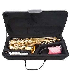 Aiersi Brand Gold Lacquer Saxophone Alto Mib Matériel en laiton <span class=keywords><strong>Sax</strong></span> Alto Instrument de musique à vent Logo personnalisé Bonne qualité au son - Product Image 1