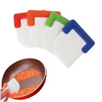 Brosse de nettoyage en silicone pour casseroles et poêles, spatule de lavage, grattoir de cuisine à lame souple