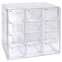 Boîte de rangement pour bijoux faits à la main avec compartiments, design moderne, anti-poussière, organisateur de bureau en plastique transparent pour bracelets