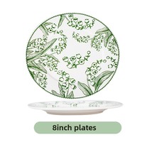 Nouveau style moderne Ensemble d'assiettes en céramique pour steak, dessert, fruits, vaisselle en porcelaine faite à la main
