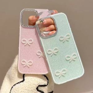 เคสโทรศัพท์แบบ 2-in-1 พร้อมเลนส์กันกระแทกสำหรับ iPhone 17 Pro Max ลายโบว์ ใช้ได้กับ iPhone 16 Pro Sparkle 14 - Product Image 3