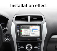 Radio para Auto BQCC de 6.2 Pulgadas 2DIN con Entrada Auxiliar FM, USB, 12V, Carplay, Android Auto, Estéreo para Auto, RCA, AM, FM, BT, Reproductor de DVD/CD/VCD, RGB