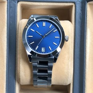 カスタムロゴ夜光文字盤40mmエレガントクォーツ腕時計メンズステンレス防水プライベートラベルスチールウォッチ - Product Image 5