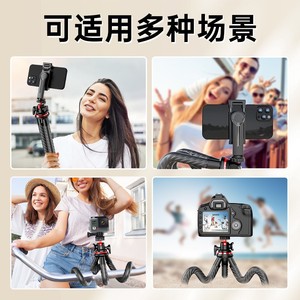 ขาตั้งกล้องแบบยืดหยุ่น Octopus Tripod C02 แบบ 3 ขา พร้อมรีโมทสำหรับกล้องถ่ายวิดีโอ วีล็อก และสตรีมมิ่ง - Product Image 4