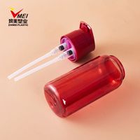 Bouteille PET à deux compartiments de 500 ml avec impression sérigraphique personnalisée en or, double pompe, contenant pour produits capillaires liquides