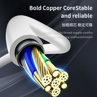 Câble de transfert de données rapide USB vers 8 broches 1M 60W PD pour téléphones mobiles iPad Macbook Ordinateurs